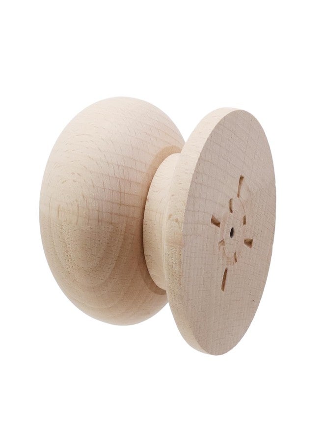 Risbay Unfinished Wood Finials Decorative,4" Tall x 3-1/8" Wide Wooden Finials for Bed Post Finial, Curtain Rod Finials, DIY Crafts Finials-Type 1, 2PCS - Image 5